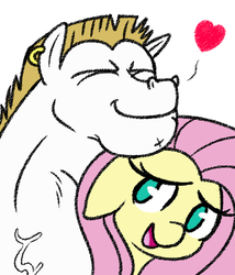 Size: 600x700 | Tagged: safe, artist:ickyvickie, bulk biceps, fluttershy, g4, awww, female, heart, hug, male, misleading thumbnail, not what it looks like, ship:flutterbulk, shipping, straight