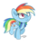 Size: 600x721 | Tagged: safe, artist:fallen--fate, artist:jessyxkisuxkata, rainbow dash, pegasus, pony, g4, backwards cutie mark, base used, chibi, cute, female, mare, signature, simple background, solo, transparent background