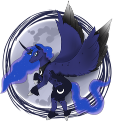 Size: 1200x1300 | Tagged: safe, artist:dragoncuali, princess luna, alicorn, pony, g4, female, mare, moon, simple background, solo, white background