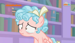 Size: 798x464 | Tagged: safe, screencap, cozy glow, pegasus, pony, g4, what lies beneath, bow, cozybetes, crying, cute, female, filly, foal, hair bow, ringlets, sad, sadorable, scrunchy face, solo, teary eyes