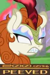 Size: 688x1042 | Tagged: safe, edit, screencap, autumn blaze, kirin, nirik, g4, sounds of silence, 200% mad, angry, autumn blaze is not amused, cropped, female, meme, peeved, reaction image, solo, unamused