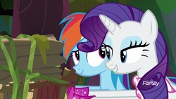 Size: 1920x1080 | Tagged: safe, screencap, rainbow dash, rarity, pony, g4, the end in friend, boots, glitter boots, s.s. cragadile, shoes
