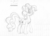 Size: 3104x2255 | Tagged: safe, artist:ericremotesteam, pinkie pie, earth pony, pony, g4, chest fluff, female, high res, looking back, monochrome, pencil drawing, profile, smiling, solo, traditional art, walking