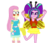 Size: 2200x1895 | Tagged: safe, artist:bigpurplemuppet99, aria blaze, fluttershy, equestria girls, g4, my little pony equestria girls: better together, blushing, butterfly wings, clothes, costume, female, lesbian, seductive, ship:ariashy, shipping, simple background, transparent background