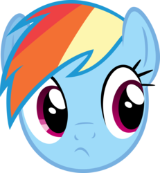 Size: 4854x5242 | Tagged: safe, artist:dasduriel, rainbow dash, pony, g4, absurd resolution, female, head only, simple background, solo, transparent background, vector