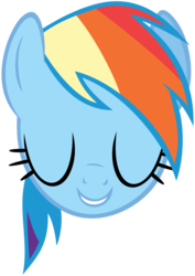 Size: 6100x8600 | Tagged: safe, artist:dasduriel, rainbow dash, pony, g4, absurd resolution, eyes closed, female, head only, simple background, solo, transparent background, vector