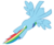 Size: 5000x4118 | Tagged: safe, artist:dasduriel, rainbow dash, pony, g4, absurd resolution, belly, female, flying, from below, simple background, solo, transparent background, vector