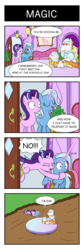 Size: 800x2376 | Tagged: safe, artist:sazanamibd, bulk biceps, starlight glimmer, trixie, pegasus, pony, unicorn, all bottled up, g4, 4koma, butt, comic, female, magic, male, mare, plot, spa, stallion, table, teleportation