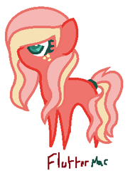 Size: 274x360 | Tagged: safe, artist:kiarasupernova, oc, oc only, unnamed oc, earth pony, pony, adoptable, blank flank, female, freckles, mare, offspring, parent:big macintosh, parent:fluttershy, parents:fluttermac, pointy ponies, simple background, solo, two toned mane, white background