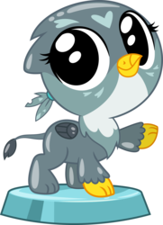 Size: 2233x3079 | Tagged: safe, artist:phucknuckl, budge studios, gabby, griffon, g4, my little pony pocket ponies, cute, female, gabbybetes, high res, simple background, smiling, solo, transparent background