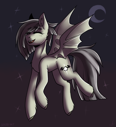 Size: 1100x1200 | Tagged: safe, artist:serodart, oc, oc only, oc:gravel shine, bat pony, pony, bat pony oc, solo