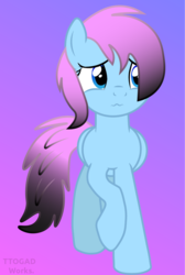 Size: 880x1309 | Tagged: safe, artist:terminalhash, oc, oc only, oc:katyaorehova, pony, gradient background, solo, vector