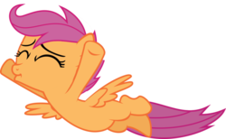 Size: 1024x632 | Tagged: safe, scootaloo, pony, g4, female, jumping, simple background, solo, transparent background, vector, woohoo