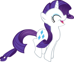 Size: 900x747 | Tagged: safe, rarity, pony, g4, eyes closed, female, jumping, open mouth, simple background, solo, transparent background, vector