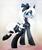 Size: 1280x1523 | Tagged: safe, artist:magnaluna, princess luna, alicorn, pony, g4, abstract background, alternate design, alternate hairstyle, alternate universe, blushing, both cutie marks, butt, chest fluff, clothes, cute, female, latex, latex socks, looking back, lunabetes, magnaluna is trying to murder us, mare, open mouth, plot, raised hoof, socks, underhoof, white hair, white-haired luna