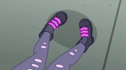 Size: 1280x718 | Tagged: safe, screencap, starlight glimmer, equestria girls, equestria girls specials, g4, mirror magic, boots, close-up, female, female pov, high heel boots, legs, offscreen character, pictures of legs, pov, shoes, solo, teletoon