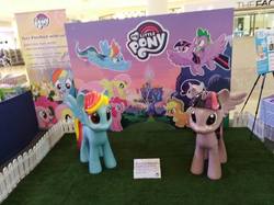 Size: 960x717 | Tagged: safe, photographer:horsesplease, rainbow dash, twilight sparkle, alicorn, pony, g4, official, join the herd, malaysia, my little pony logo, shopping mall, twilight sparkle (alicorn), welcome to the herd