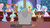 Size: 1366x768 | Tagged: safe, screencap, amber grain, cozy glow, fine catch, gallus, sandbar, silverstream, snowy quartz, yona, pegasus, pony, a rockhoof and a hard place, g4, female, filly, friendship student, kunzite (sailor moon), male, meme, rockhoof's shovel, space shuttle, stallion, youtube caption