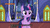 Size: 1366x768 | Tagged: safe, screencap, twilight sparkle, alicorn, pony, a rockhoof and a hard place, g4, donut, female, food, meme, solo, twilight sparkle (alicorn), twilight's castle, youtube caption