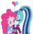 Size: 1900x1973 | Tagged: safe, artist:ktd1993, artist:sarahgdo, pinkie pie, sonata dusk, equestria girls, g4, blushing, female, heart, kissing, lesbian, ship:pinata, shipping, simple background, transparent background