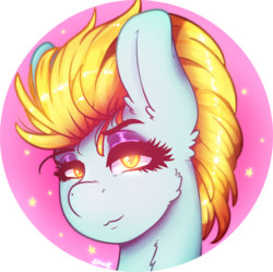 Size: 2022x2010 | Tagged: safe, artist:aaa-its-spook, lightning dust, pegasus, pony, g4, beautiful, bedroom eyes, bust, eyeshadow, female, high res, looking at you, makeup, mare, portrait, simple background, solo, transparent background