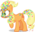 Size: 2386x2194 | Tagged: safe, artist:frownfactory, applejack, earth pony, pony, g4, my little pony: friendship is magic, yakity-sax, .svg available, alternate hairstyle, confetti, cutie mark, female, high res, mare, simple background, solo, surprised, svg, transparent background, vector