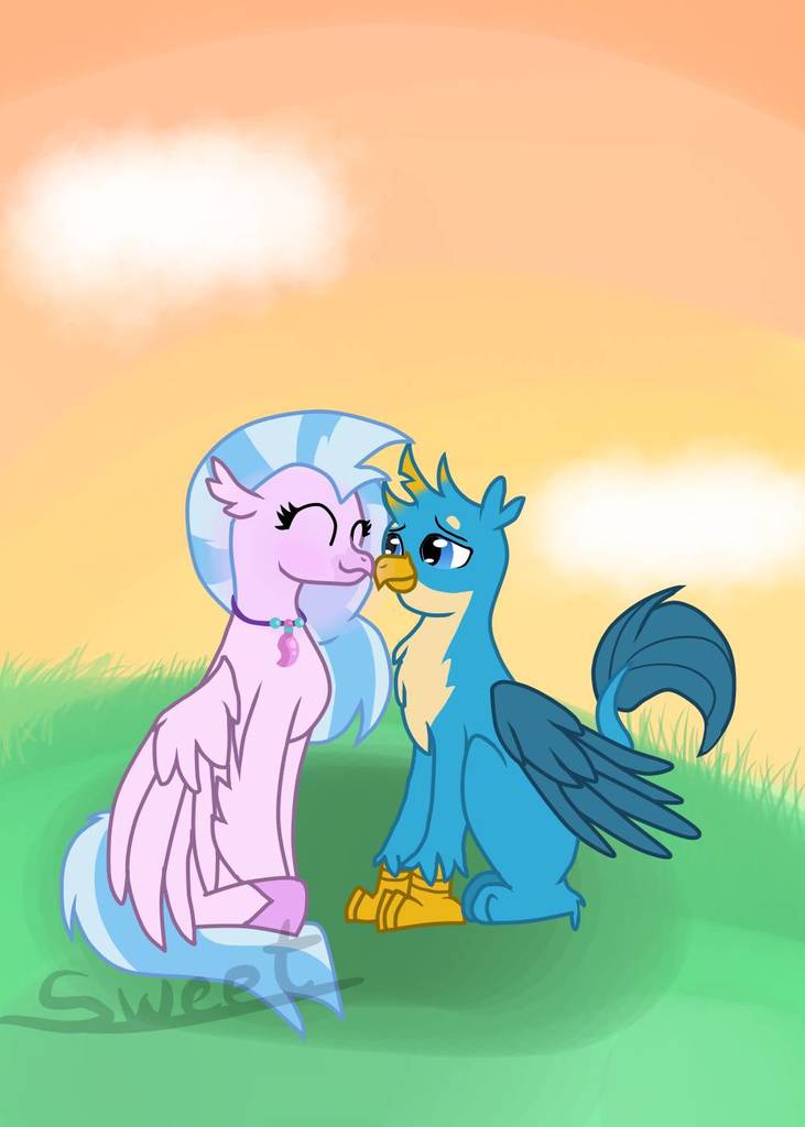 Gallstream Mlp #1816310 - safe, artist:sweet cream, gallus, silverstream, classical ...