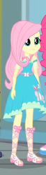 Size: 155x585 | Tagged: safe, fluttershy, pinkie pie, equestria girls, g4, my little pony equestria girls: better together, super squad goals, clothes, cropped, dress, feet, female, geode of fauna, offscreen character, sandals