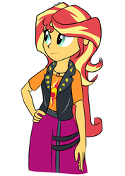 Size: 1240x1753 | Tagged: safe, artist:pagecartoons, sunset shimmer, equestria girls, equestria girls series, g4, female, geode of empathy, simple background, solo, white background