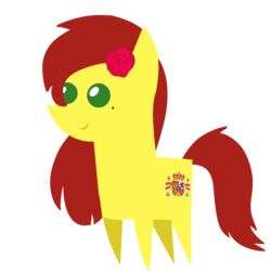 Size: 1080x1080 | Tagged: safe, artist:archooves, derpibooru exclusive, oc, oc only, oc:olé españa, earth pony, pony, flower, nation ponies, pointy ponies, ponified, simple background, solo, spain, transparent background, vector