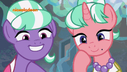 Size: 600x338 | Tagged: safe, screencap, smolder, stepford ponies, dragon, pony, unicorn, g4, what lies beneath, animated, dragoness, female, food, jewelry, mare, princess outfit, princess smolder, puffy sleeves, smolder also dresses in style, tea, tea party, tiara