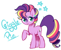Size: 1280x1037 | Tagged: safe, artist:nemovonsilver, oc, oc only, oc:giggle pie, pony, magical lesbian spawn, offspring, parent:pinkie pie, parent:rarity, parents:raripie, solo