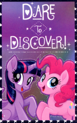 Size: 268x427 | Tagged: safe, pinkie pie, twilight sparkle, alicorn, pony, g4, my little pony: the movie, official, duo, holiday, scan, shipping fuel, twilight sparkle (alicorn), valentine's day, valentine's day card