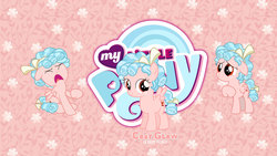 Size: 1920x1080 | Tagged: safe, artist:hornik2024, cozy glow, pegasus, pony, g4, best pony, female, filly, my little pony logo, solo, wallpaper