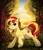 Size: 999x1151 | Tagged: safe, artist:z-y-c, sunset shimmer, pony, unicorn, g4, cheek fluff, chest fluff, cute, ear fluff, female, forest, leg fluff, mare, shimmerbetes, smiling, solo, tree