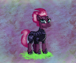 Size: 1300x1080 | Tagged: safe, artist:usattesa, tempest shadow, pony, g4, my little pony: the movie, blushing, female, grass, looking at you, solo