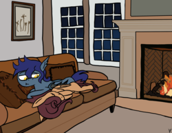 Size: 3300x2550 | Tagged: safe, artist:viceviev, oc, oc:cinn roll, oc:comfy cozy, bat pony, bat pony oc, fireplace, high res, night, sleeping