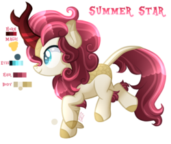 Size: 1600x1348 | Tagged: safe, artist:sugaryicecreammlp, oc, oc only, oc:summer star, kirin, g4, sounds of silence, female, reference sheet, simple background, solo, transparent background