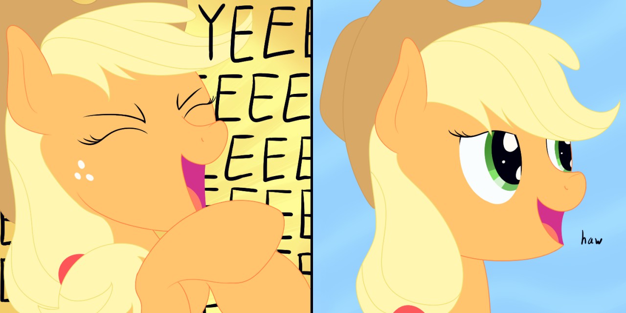 #1817080 - safe, artist:nitei, applejack, earth pony, pony, g4, 2 panel ...
