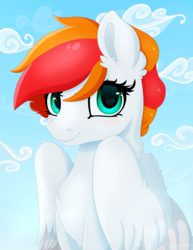 Size: 3700x4784 | Tagged: safe, artist:isorrayi, oc, oc only, pegasus, pony, bust, female, mare, portrait, solo