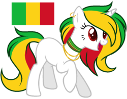 Size: 936x732 | Tagged: dead source, safe, artist:cosmicwitchadopts, pony, unicorn, female, mali, mare, nation ponies, ponified, simple background, solo, transparent background