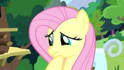 Size: 1280x720 | Tagged: safe, screencap, fluttershy, pegasus, pony, g4, yakity-sax, female, mare, raised hoof, solo