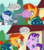 Size: 1280x1440 | Tagged: safe, edit, edited screencap, screencap, ever essence, starlight glimmer, sunburst, pony, unicorn, g4, season 8, the parent map, cape, clothes, cologne, coughing, dialogue, essence, eyes closed, facial hair, female, glasses, goatee, half-closed eyes, implied death, male, mare, one eye closed, perfume, raised hoof, salespony, sire's hollow, speech bubble, stallion, stars, text