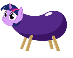 Size: 800x640 | Tagged: safe, artist:kaikoinu, twilight sparkle, g4, confused, eggplant, eggplant sparkle, eggplantification, female, food, food transformation, meme, solo, transmogrification, wat