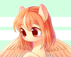 Size: 1500x1200 | Tagged: safe, artist:leafywind, oc, oc only, oc:dream candy, pegasus, pony, blushing, bust, cute, female, mare, portrait, smiling, solo, stars