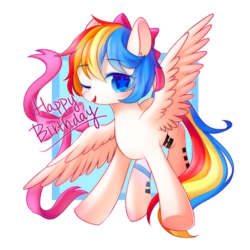 Size: 2000x2000 | Tagged: safe, artist:leafywind, oc, oc only, oc:delete, pegasus, pony, blushing, bow, cute, female, hair bow, high res, looking at you, mare, one eye closed, open mouth, simple background, solo, starry eyes, transparent background, wingding eyes