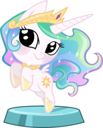 Size: 2617x3242 | Tagged: safe, artist:phucknuckl, budge studios, princess celestia, alicorn, pony, g4, my little pony pocket ponies, cute, cutelestia, daaaaaaaaaaaw, female, high res, mare, rearing, simple background, smiling, solo, transparent background