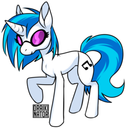 Size: 1280x1308 | Tagged: dead source, safe, artist:polyhexian, dj pon-3, vinyl scratch, pony, unicorn, g4, cutie mark, female, mare, raised hoof, simple background, solo, transparent background, vinyl's glasses