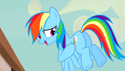 Size: 1888x1080 | Tagged: safe, screencap, rainbow dash, pegasus, pony, g4, the cutie map, butt, cutie mark, female, flying, mare, open mouth, plot, solo