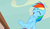 Size: 1888x1080 | Tagged: safe, screencap, rainbow dash, pegasus, pony, g4, the cutie map, cutie mark, eyes closed, female, flying, happy, laughing, mare, open mouth, solo